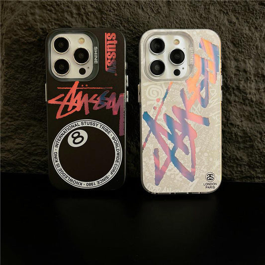 Black or White Stuss style iPhone Case