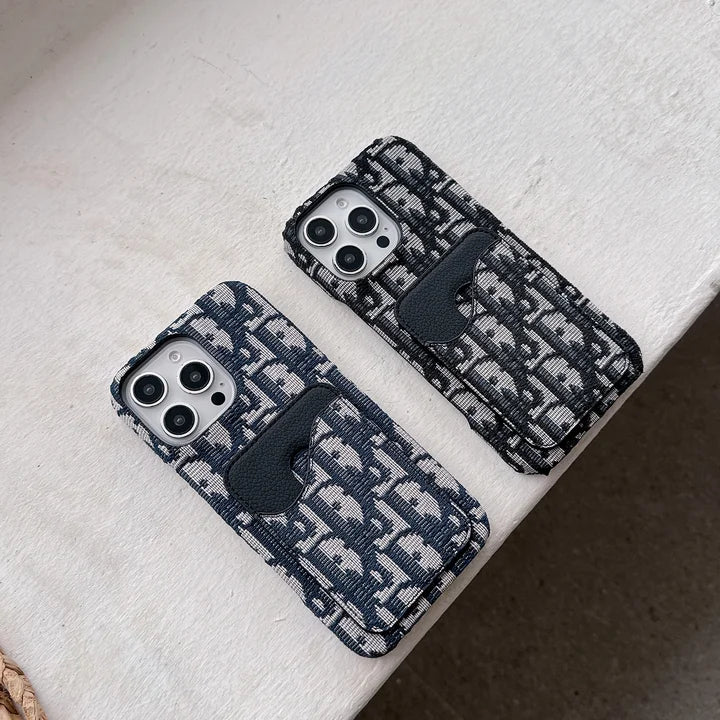 Chic Pattern Card Holder iPhone Case - 3 Colors