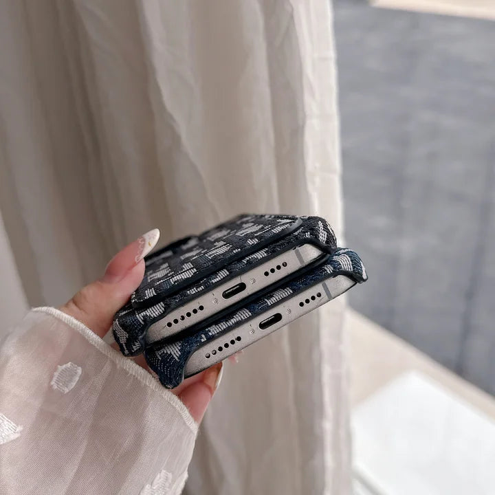 Chic Pattern Card Holder iPhone Case - 3 Colors