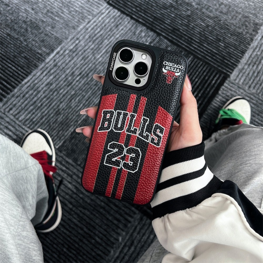 Bulls Leather Textured iPhone case