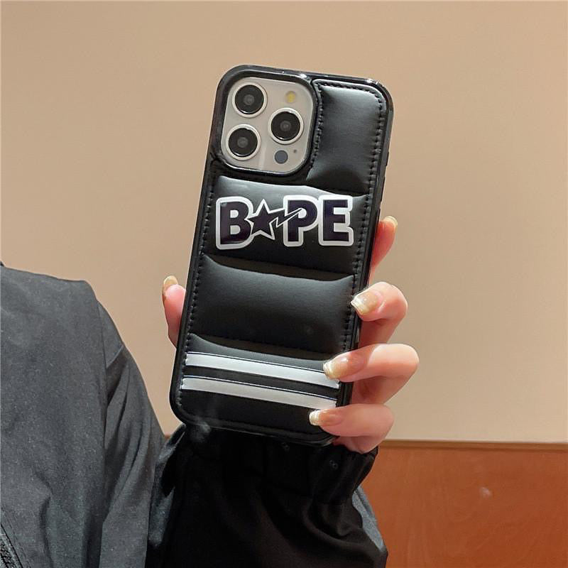 Black or Blue Camo Ape Puffer iPhone case