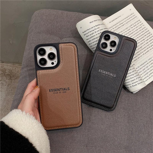 Essentials design Leather iPhone case