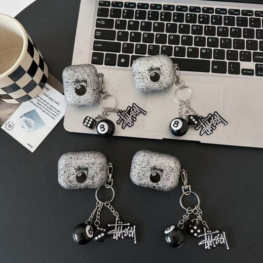 Splatter design Stussy style charm AirPod Case