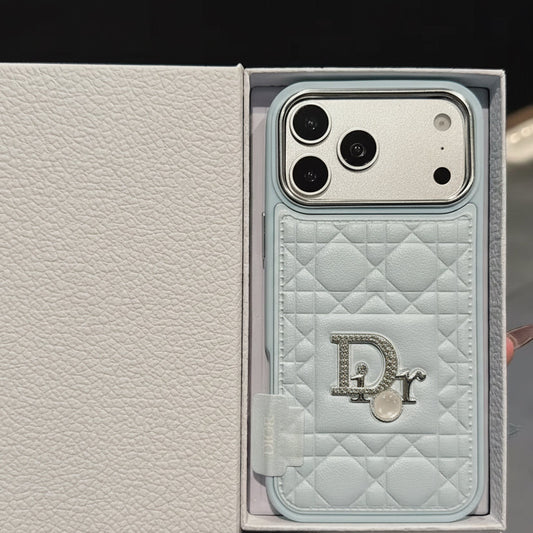 Luxury Cannage Sparkle iPhone Case - Blue