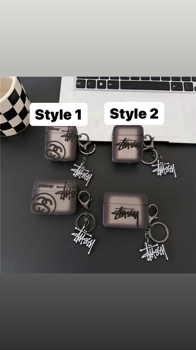 Streetwear Stussy style signature AirPod Case