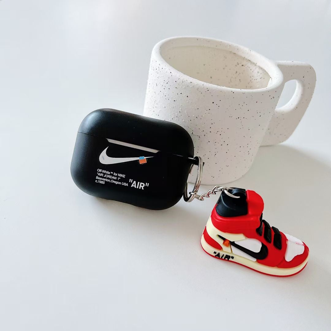 Chicago Red OW Mini Sneaker AirPod Case