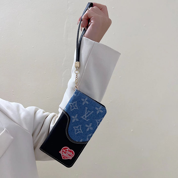 LV Luxury Monogram/Denim iPhone Wallet Case
