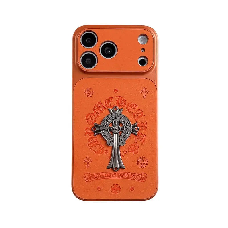 CR Heart Metal Cross Case – iPhone 14–18