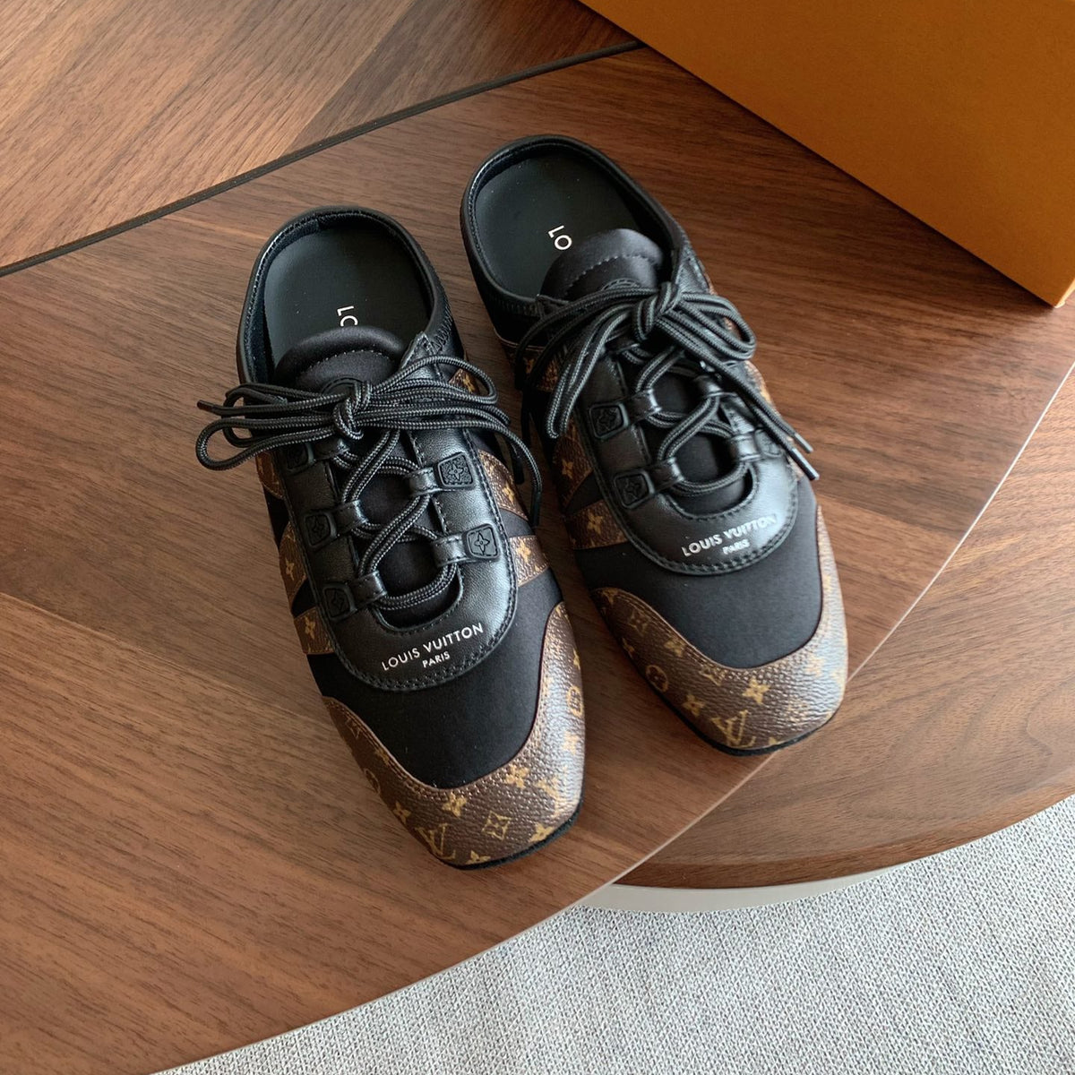 Sneaker Ballerina Open Back - Black/Brown