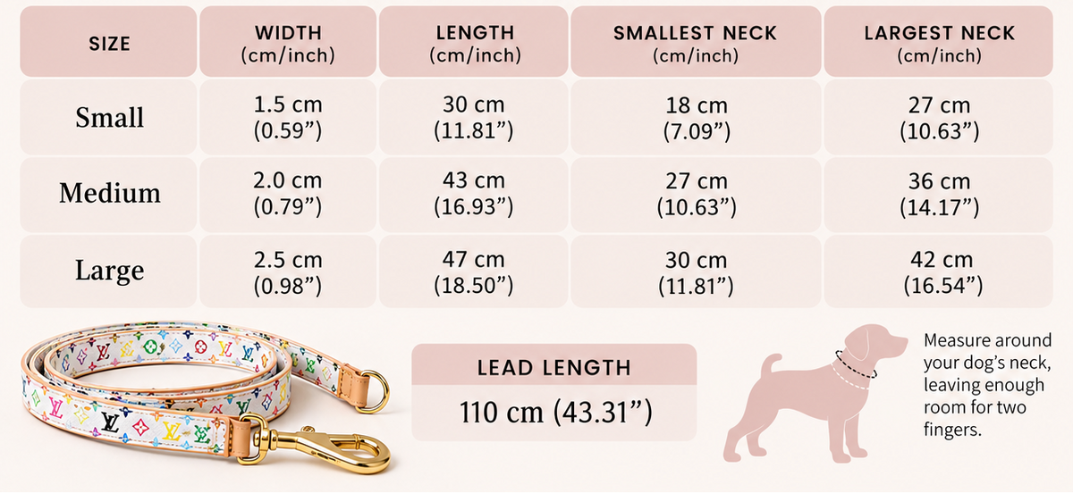 Luxury Pet Collar Leash Set - Multicolored