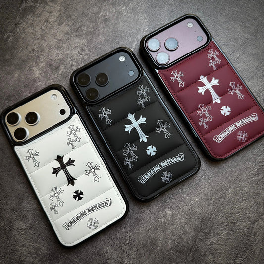 CR Heart Crosses Puffer iPhone case