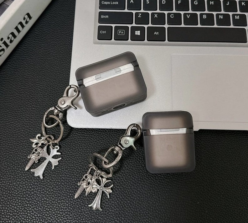 Chrome Cross Charm AirPod Case