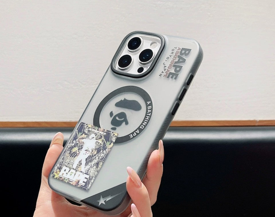 Streetwear Ape Design MagSafe iPhone Case with Grip