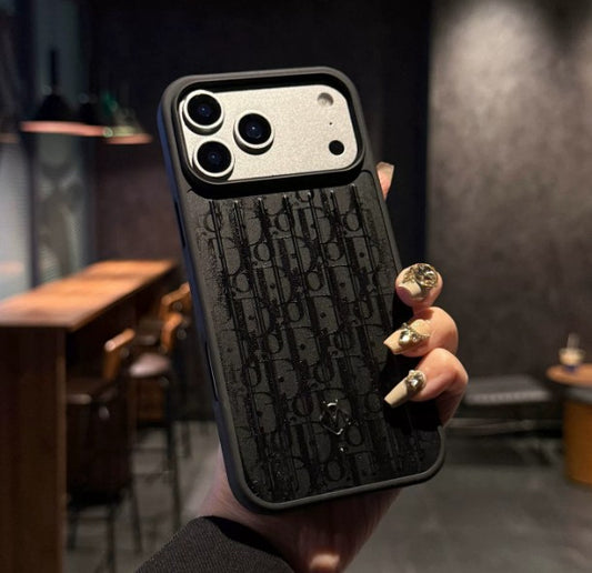 Dior X Luxury Aluminium iPhone 17 Case -Black