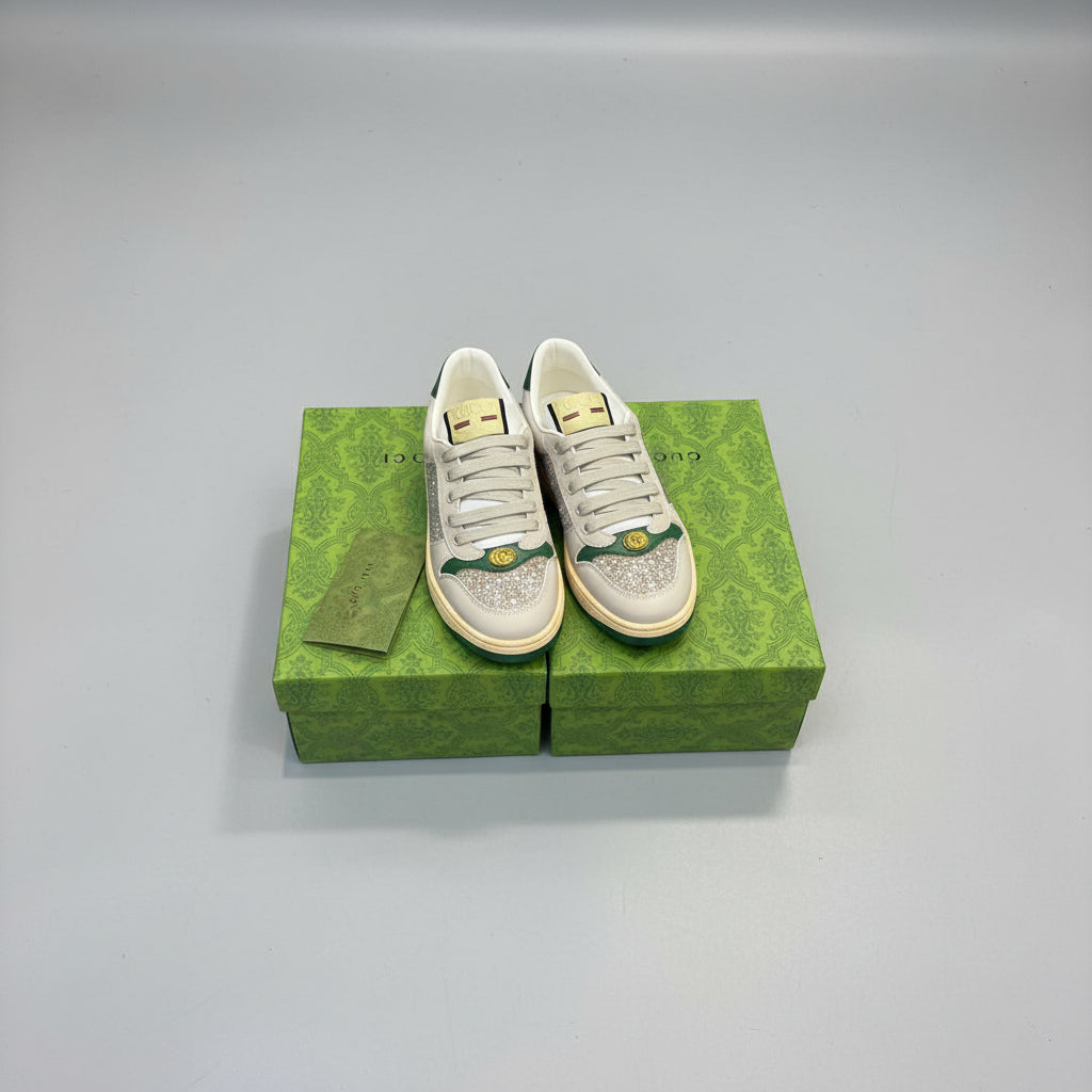 Screener Sneaker with Crystals - Tan