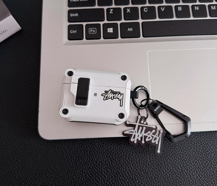 Logo Design Rugged AirPods Case with Carabiner Clip