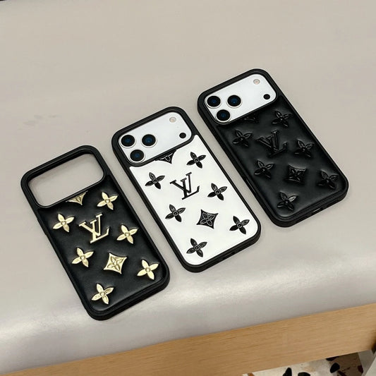 Luxe Quilted Monogram iPhone Case