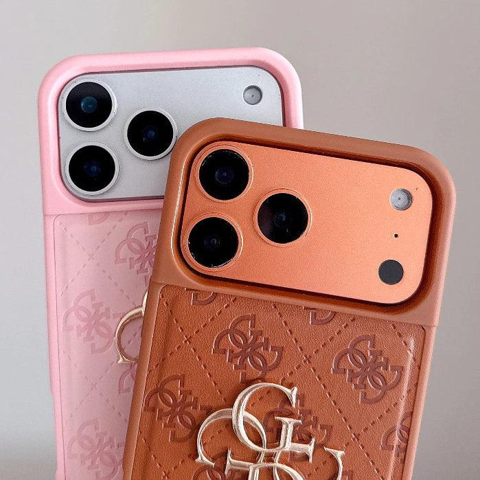 Chic Embossed Monogram Case – iPhone 13–17