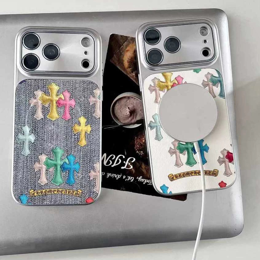 Chrome Crosses MagSafe iPhone Case