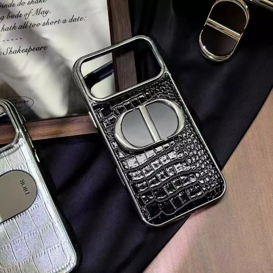 Luxury Crocodile Print Mirror Phone Case – iPhone 14–17