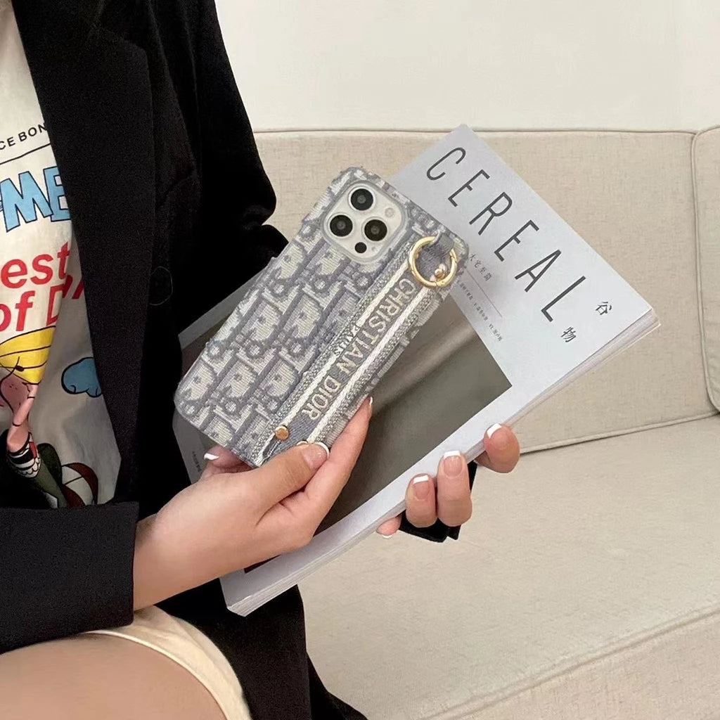 Luxe Monogram Fabric Case with Strap iPhone 11 - 17