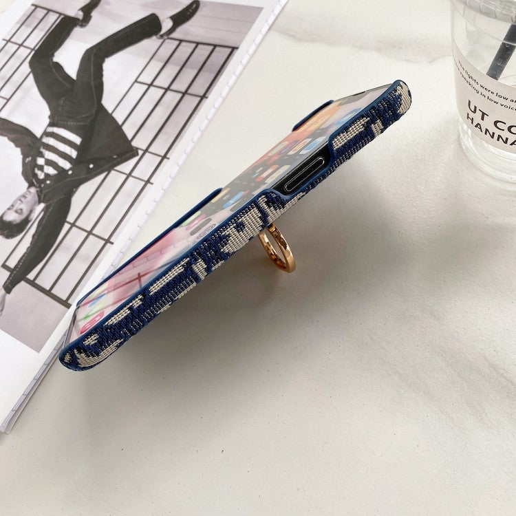 Woven Fabric iPhone Case with Ring Holder