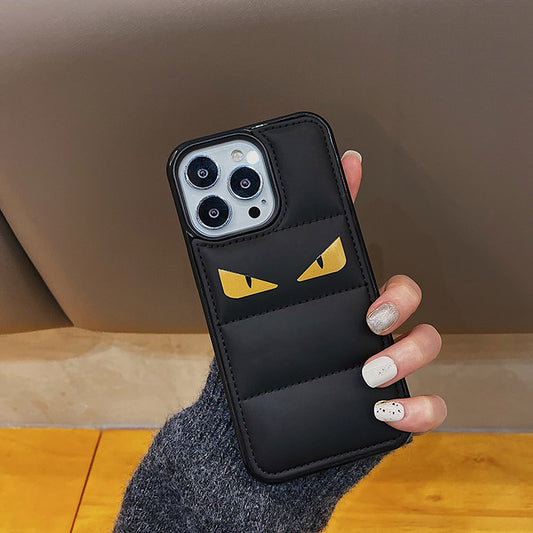 Monster Eyes Puffy Down iPhone case