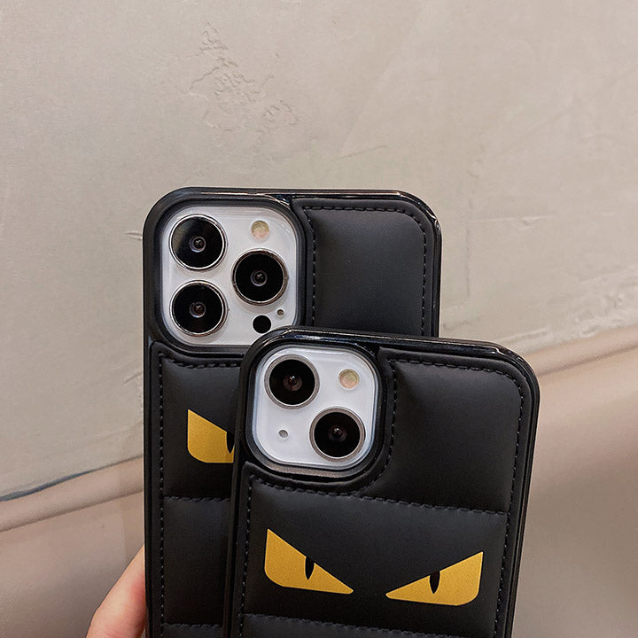 Monster Eyes Puffy Down iPhone case