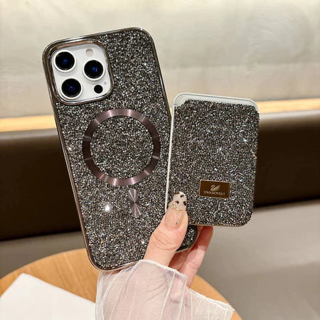 Sparkle MagSafe Case + Detachable Card Holder