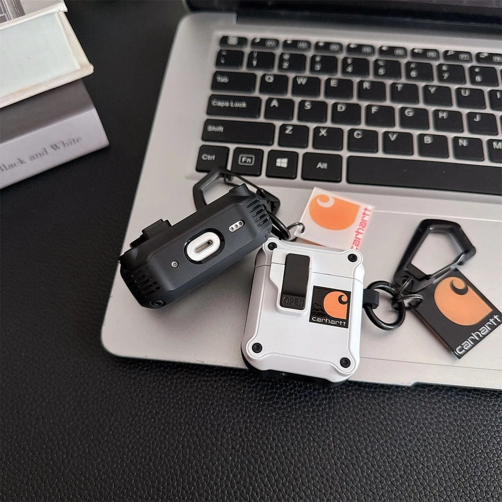 Rugged AirPods Case with Carabiner Clip