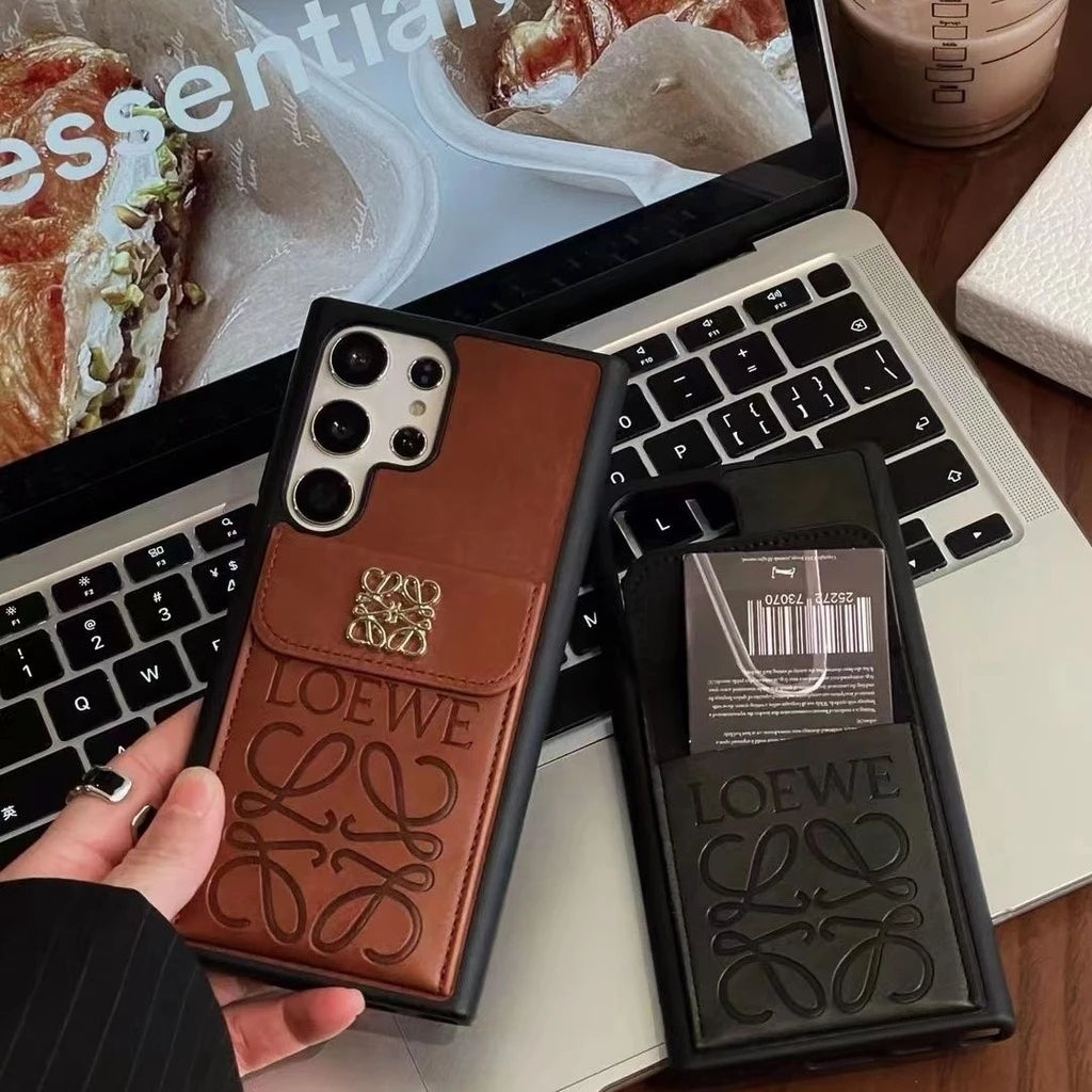 Vegan Leather Luxury Case with Gold Logo