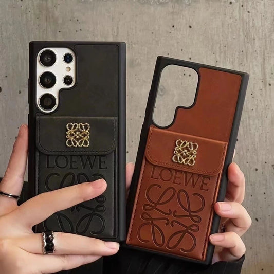 Vegan Leather Luxury Case with Gold Logo