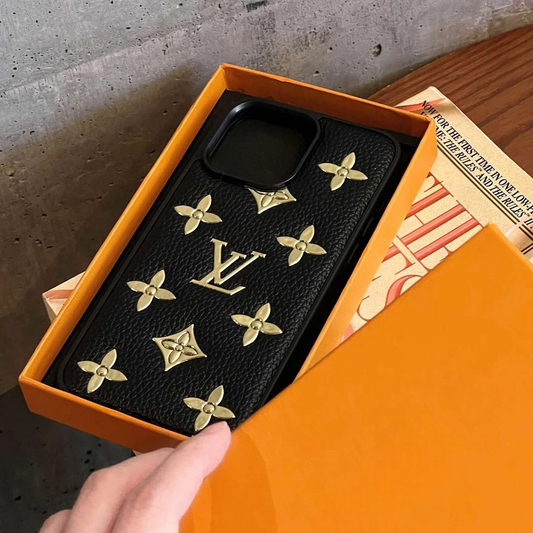 Luxe Studded Monogram Case – iPhone 12–17