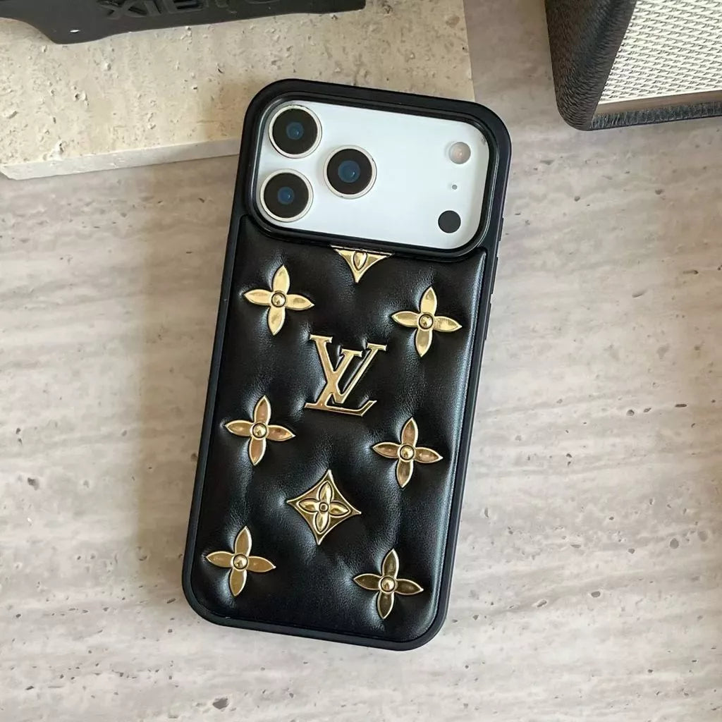Luxury Designer Quilted Monogram iPhone Case