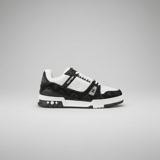Monogram Denim Skate Sneakers – Black