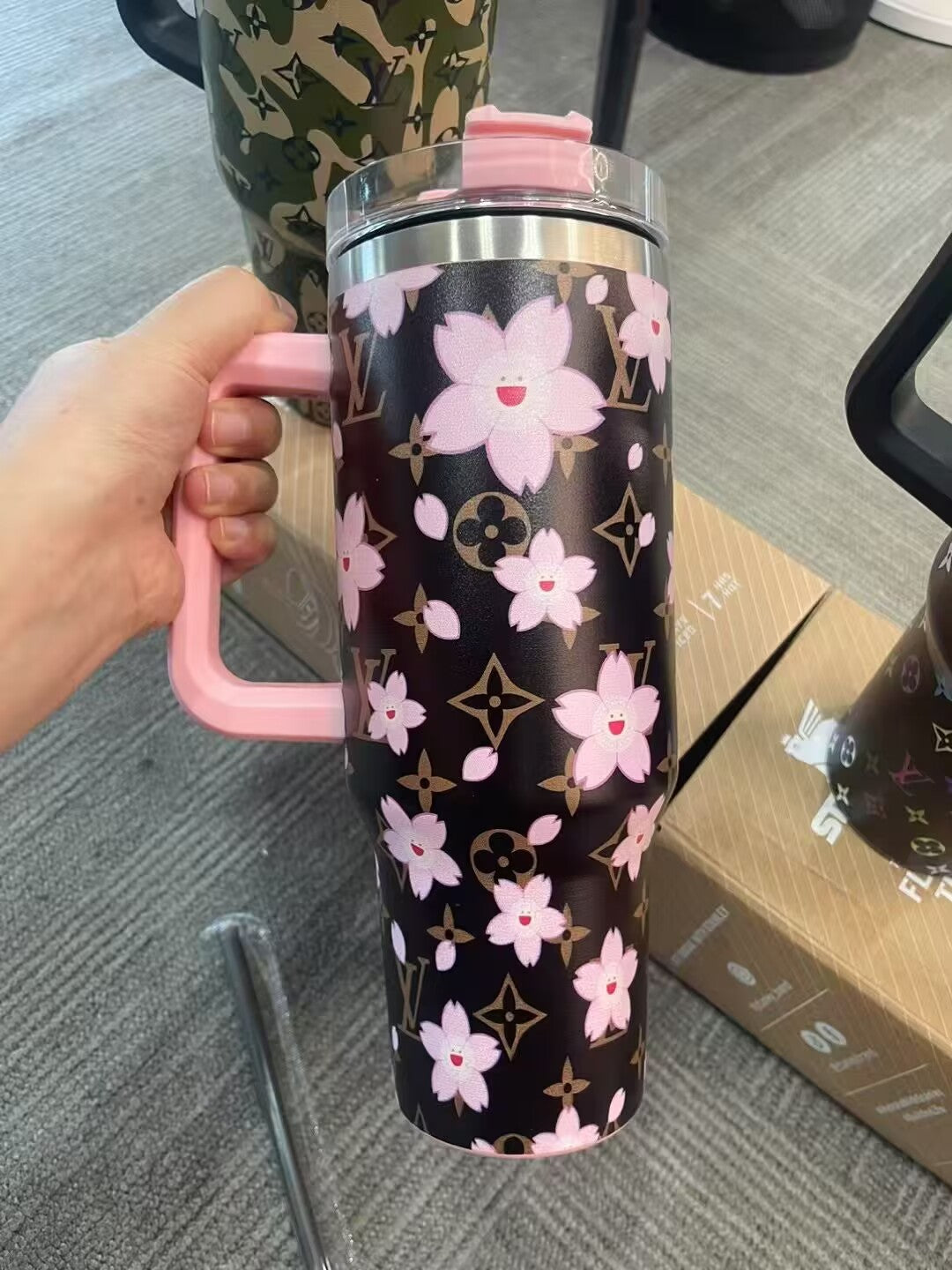 Luxury 40oz Stainless Steel Tumblers with Handle