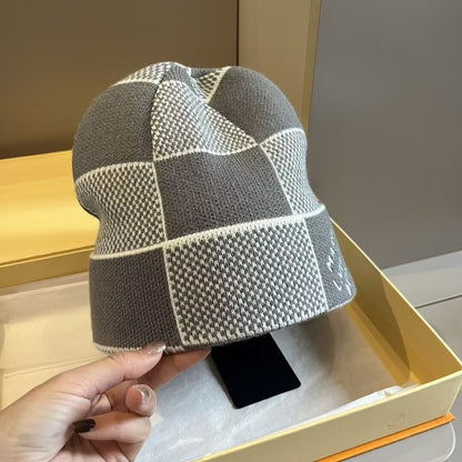 Damier Check Beanie Black Grey