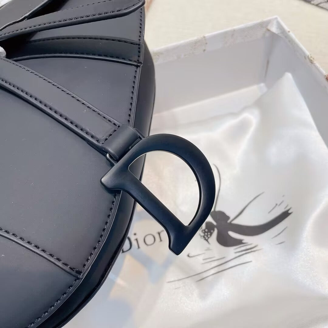 Luxury Leather Saddle Bag Matte Leather