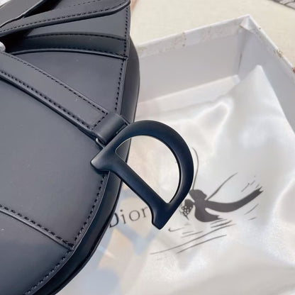 Luxury Leather Saddle Bag Matte Leather