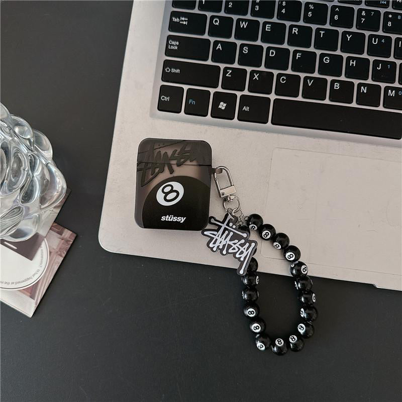 Streetwear Stussy Eightball charm AirPod Case