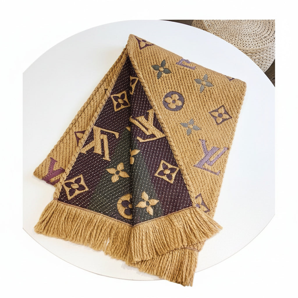 Monogram Multicolor Wool Blend Scarf