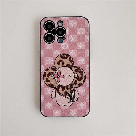 Sunflower Leopard detail iPhone Case Pink or Brown