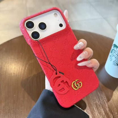 Luxury Monogram Textured iPhone Case - 10 colors