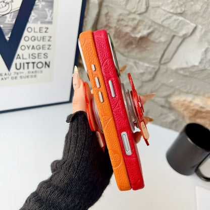 Sunflower Leather Look MagSafe Case with Grip