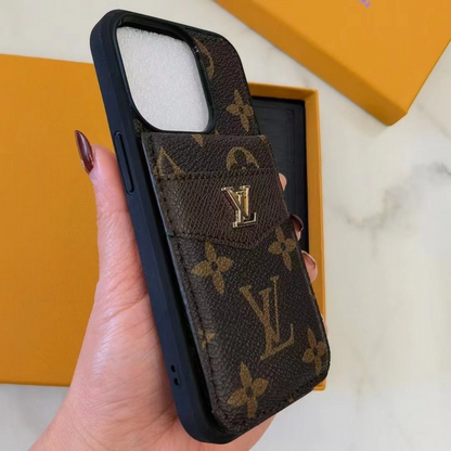 Lux Monogram Phone Case with Card Holder– iPhone or Samsung