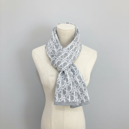 Oblique Design Cashmere Blend Scarf - Unisex