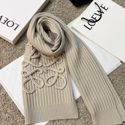 Designer Textured Knit Scarf