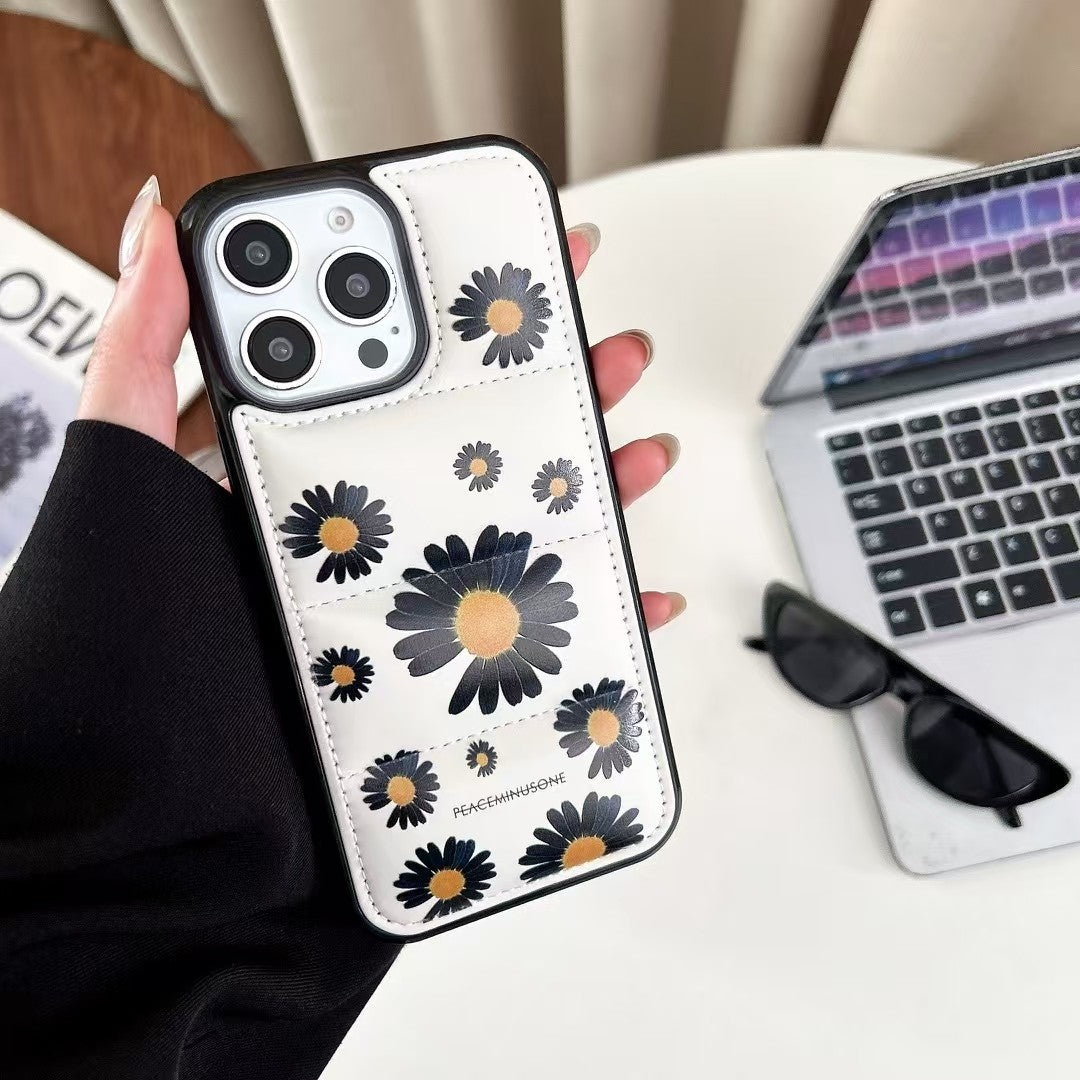 Peace Daisy Puffer iPhone Case