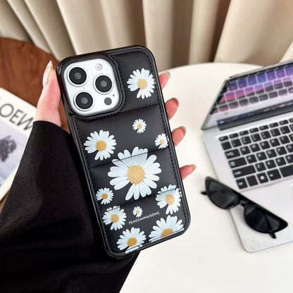 Peace Daisy Puffer iPhone Case