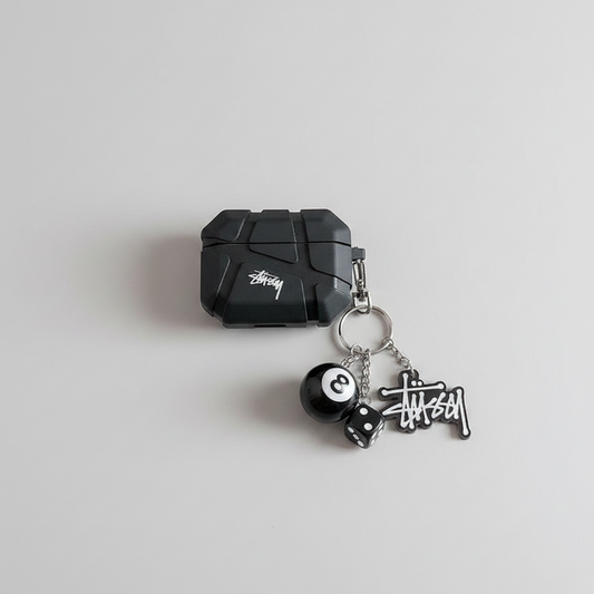 Rugged Streetwear AirPod Case with Keychain Charm
